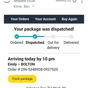Amazon Hesabım Üzerinden Yetkisiz Sipariş Bildirimi Ve Güvenlik Endişesi
