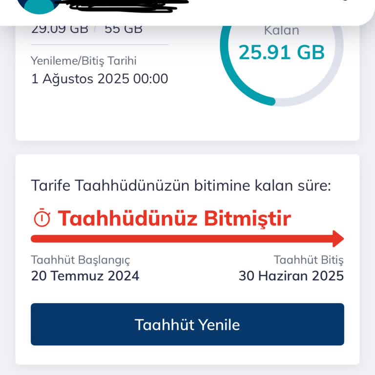 Taahhüt Bitiminde Yetersiz Bilgilendirme Nedeniyle Fahiş Fatura Şoku