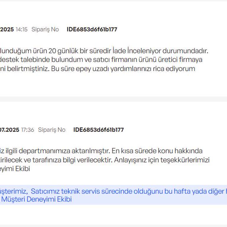 İdefix'ten Aldığım Çadırın İadesi 30 Gündür Yapılmadı