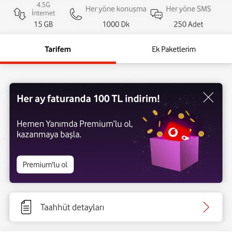 Vodafone Tarifemde Yanlış Dakika Tanımlaması Ve Ek Ücret Problemi