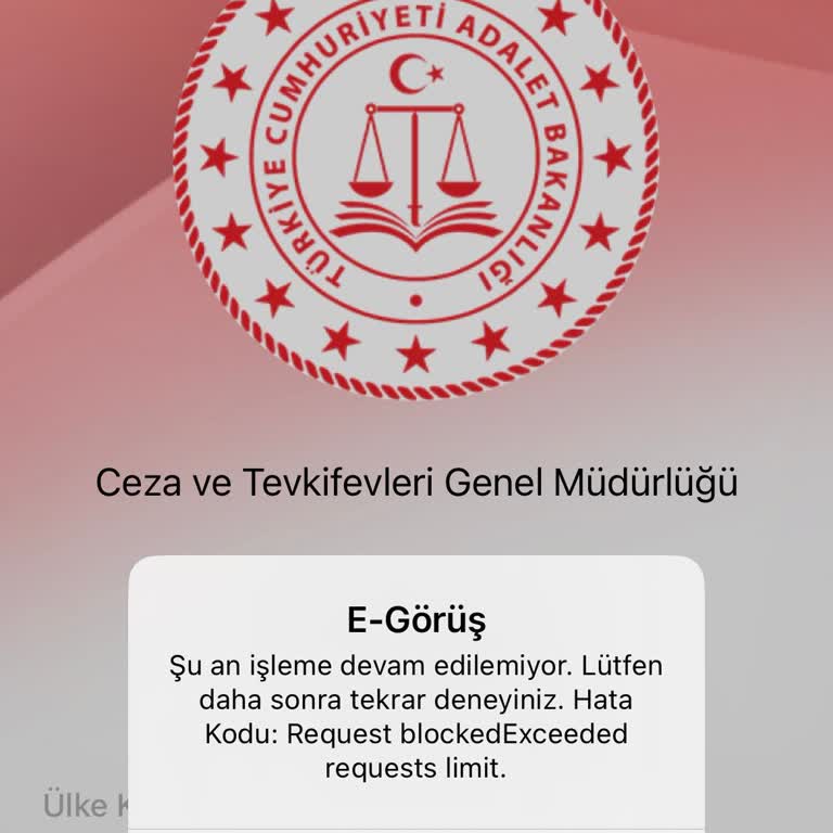 Adalet Bakanlığı E-görüş Uygulamasına Giriş Yapılamıyor: Request Blocked Hatası
