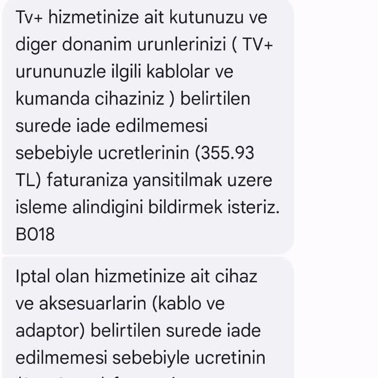 Superonline İade Edilen Cihazlar Teslim Alınmadı Mesajlarıyla Mağdur Ediliyorum
