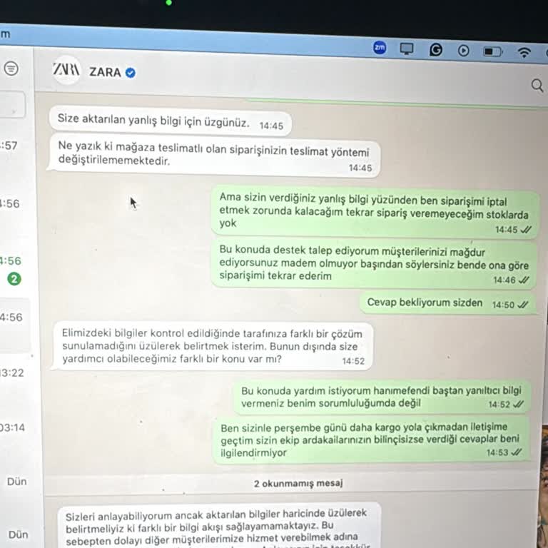 Yanıltıcı Bilgi Nedeniyle Siparişimi Teslim Alamıyorum