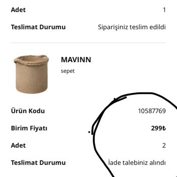 İki Aydır İade Ücreti Ödenmeyen Sipariş Ve Müşteri Hizmetleri Sorunu