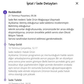 Kusurlu Ürün İadesinde Yaşanan Sorun Ve Yetkili Servise Yönlendirme