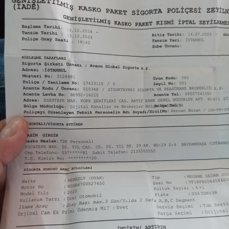 Kasko İptali Sonrası Para İadesi Yapılmadı, Müşteri Hizmetlerine Ulaşılamıyor