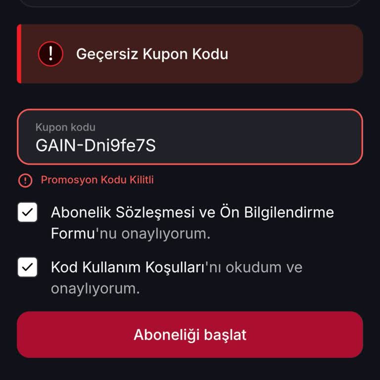 Promosyon Kodu Kilitli: Ücretsiz Deneme Başlatılamıyor