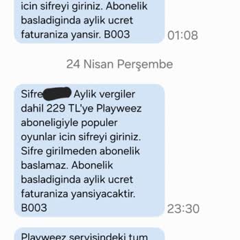 Onayım Olmadan Başlatılan Playweez Aboneliği Ve Haksız Ücret İadesi Talebi