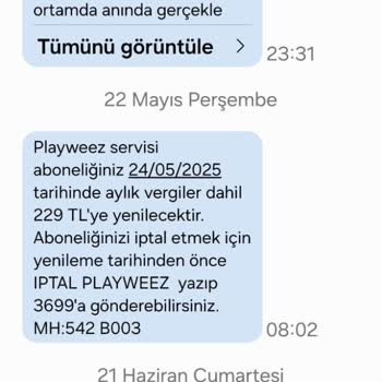 Onayım Olmadan Başlatılan Playweez Aboneliği Ve Haksız Ücret İadesi Talebi