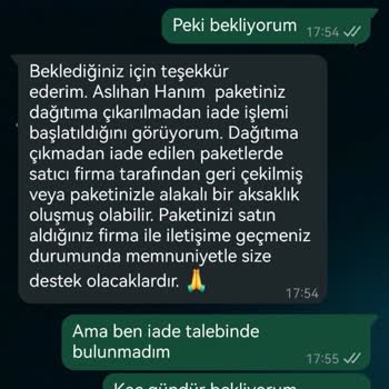 Teslim Edilmeyen Ürün İçin Bilgilendirme Yapılmadan İade Süreci Başlatıldı