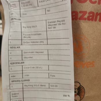 Yemeksepeti Yanlış Sipariş ve Yetersiz Müşteri Hizmeti Mağduriyeti