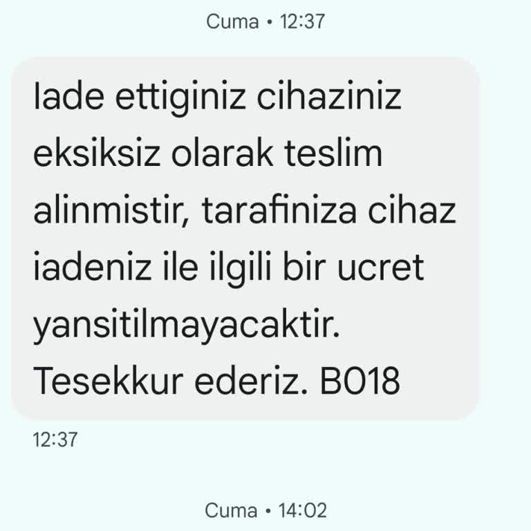 İade Edilen Ekipman İçin Haksız Ücret Kesintisi Tehdidi