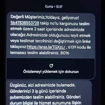 Aras Kargo Teslimat Yapmadan Kargomu Kaybetti
