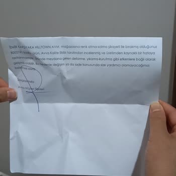 Avva Gömlek İlk Yıkamada Renk Attı, Müşteri Hatası Denilerek Yardımcı Olunmadı