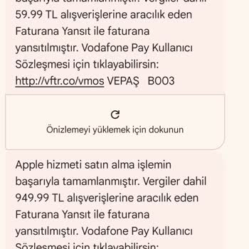 Vodafone Pay'de Bilgim Dışında Harcama Ve Yetersiz Destek