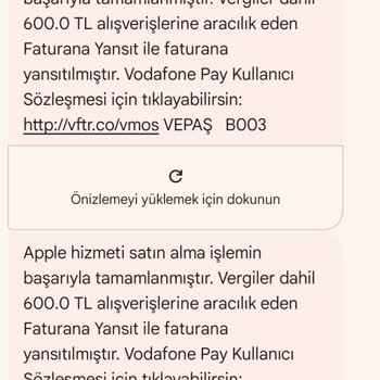 Vodafone Pay'de Bilgim Dışında Harcama Ve Yetersiz Destek