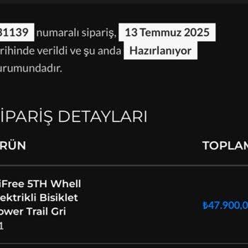 Elektrikli Bisiklet Siparişim Teslim Edilmiyor, Müşteri Hizmetlerine Ulaşamıyorum