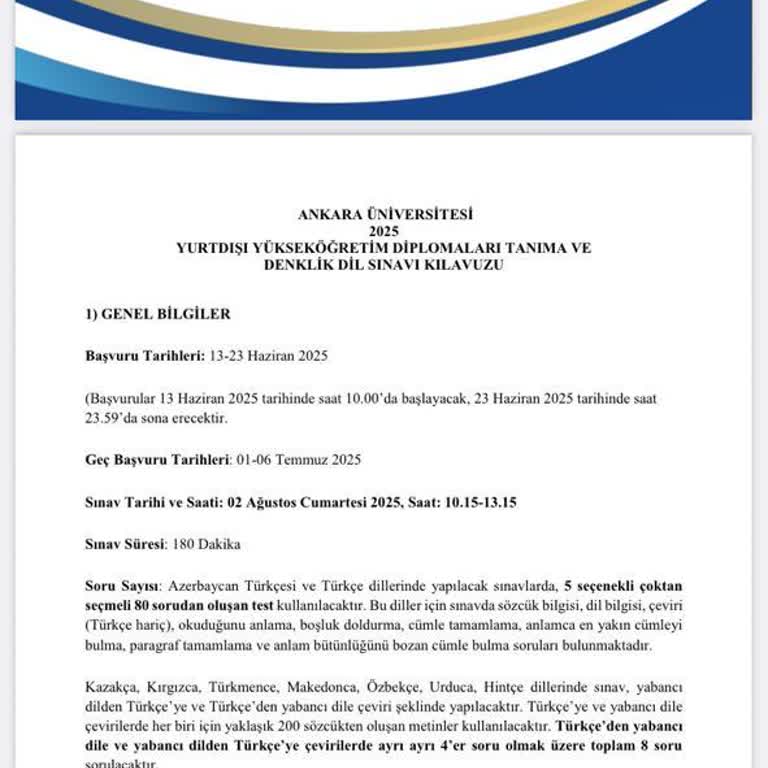 Ankara Üniversitesi'nin Denklik Sınavı Duyurusu Mağduriyet Yaşattı!