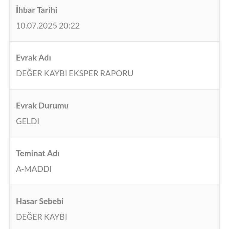 Değer Kaybı Ödemesi Beklerken Arabulucu Sürecinde Bilgi Verilmedi