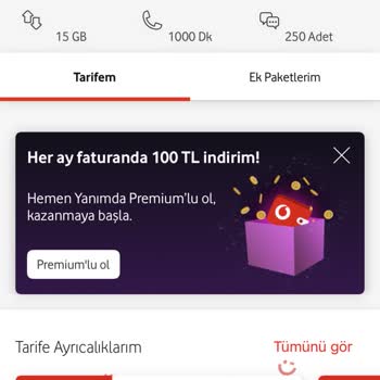 Tarifede Tanımlı 5 GB İnternet Hakkım Uygulamada Görünmüyor