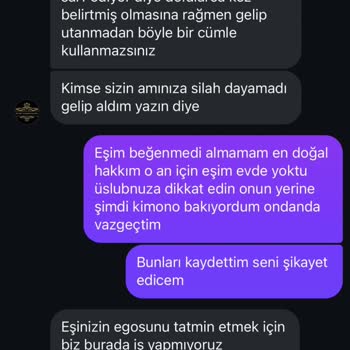 Ürün Değişikliği Talebine Karşılık Hakaret Mesajları Aldım