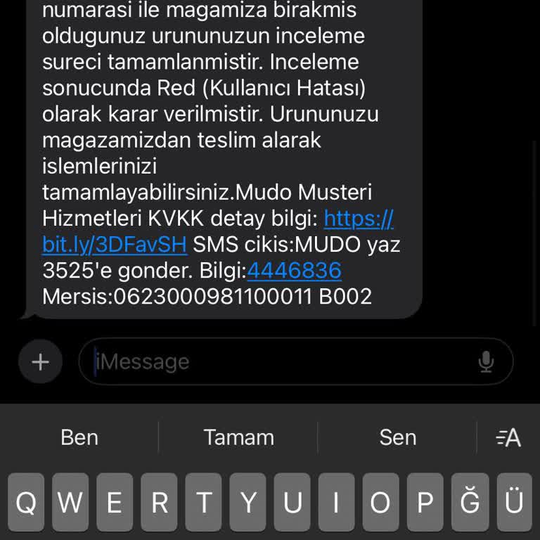 Aldığım Tişörtteki Hata Nedeniyle İade Talebimin Reddedilmesi