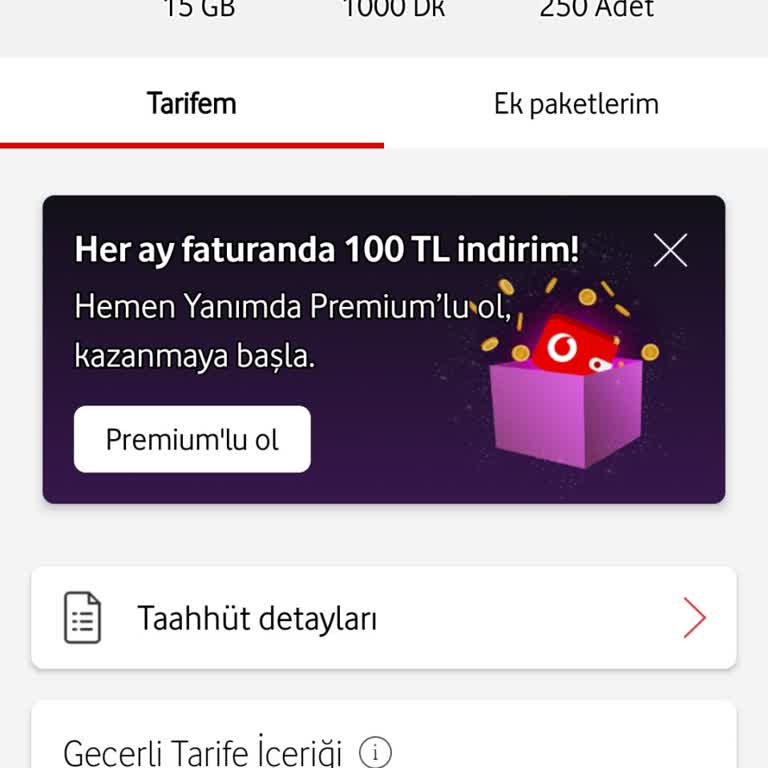 Vodafone Tarifede Vaat Edilen İnternet Paketi Verilmedi Mağduriyet Yaşadım