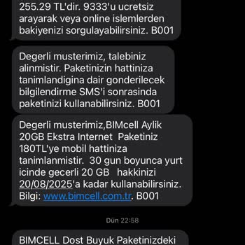 Bimcell Bakiyem Haksız Yere Azaldı, Paramın İadesini İstiyorum