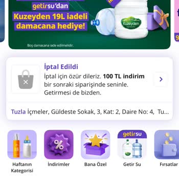 Getir Siparişim İptal Edildi İadem Yapılmadı
