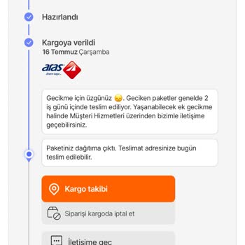 Aras Kargo Teslimat Gecikmesi Ve Yanlış Bilgi Sorunu