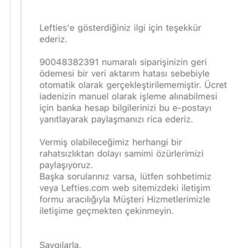 İade Ücreti 2 Aydır Hesabıma Yatırılmadı