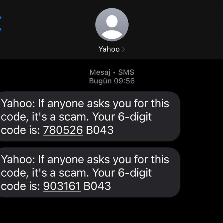 Bilgim Dışında Gönderilen Yahoo Doğrulama Kodları Hakkında Endişe