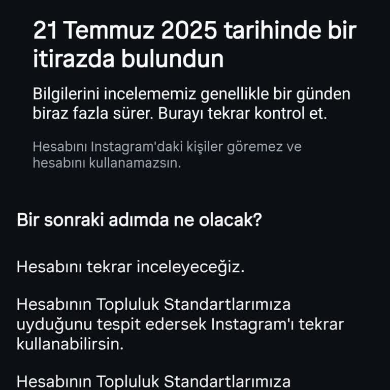 Instagram Hesabım Sebepsizce Kapatıldı, Açıklama Bekliyorum