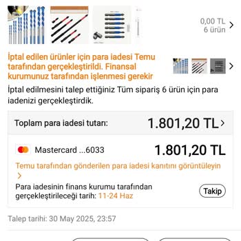 Temu'dan İptal Edilen Siparişin İadesi Bir Ay Geçmesine Rağmen Yapılmadı