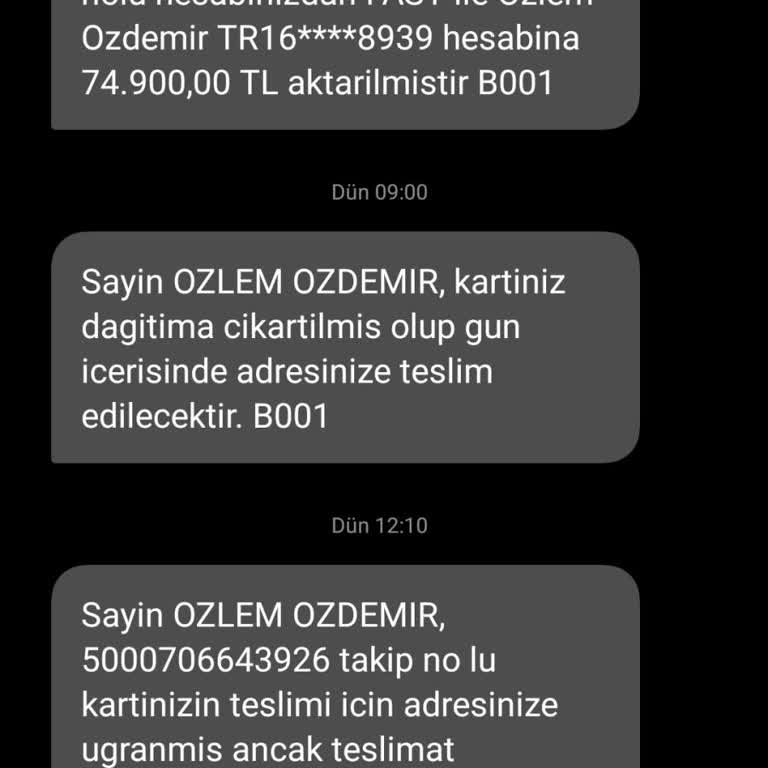Banka Kartım Teslim Edilmedi, Kuryeden Ve Müşteri Hizmetlerinden Çözüm Alamadım