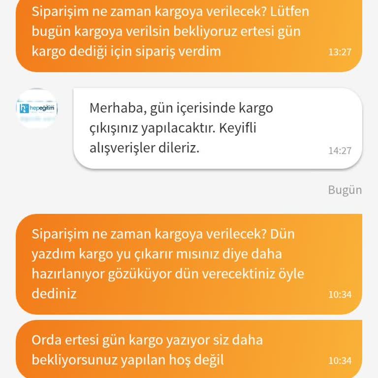 Ertesi Gün Teslimat Vaadi Yerine Getirilmedi Müşteri Hizmetleri Çözüm Sunmadı