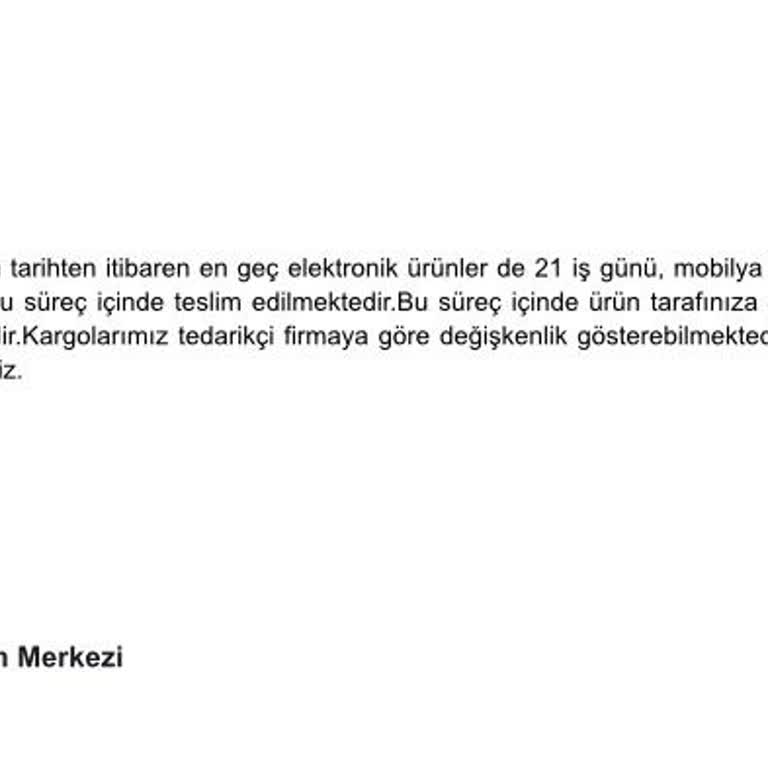 Stokta Olmayan Ürünün Satışı Ve Güvensiz Müşteri Hizmetleri