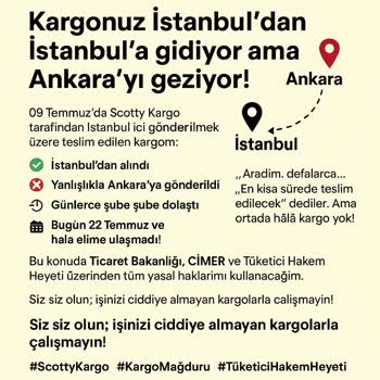 Yanlış Yönlendirilen Ve Teslim Edilmeyen Kargo Nedeniyle Mağduriyet