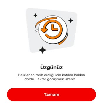 Kampanya Katılımı Doldu Uyarısı Ve Boşa Giden Kapaklar