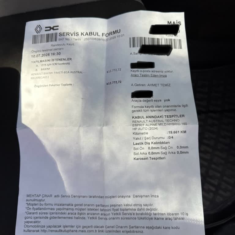 Sıfır Araçta Bitmeyen Arızalar Ve Uzun Servis Süreci