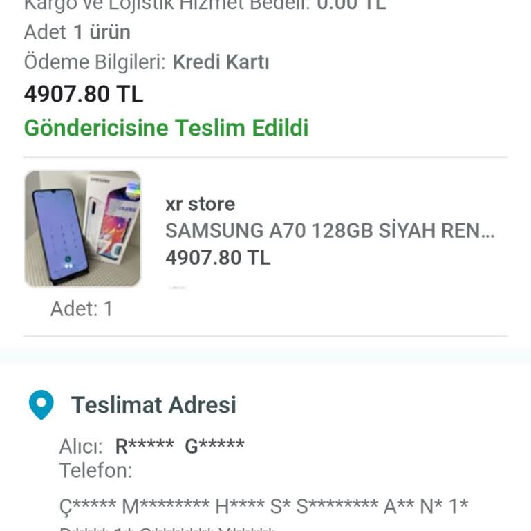 Siparişim Teslim Edilmeden İade Edildi, Ücretim Hala Ödenmedi