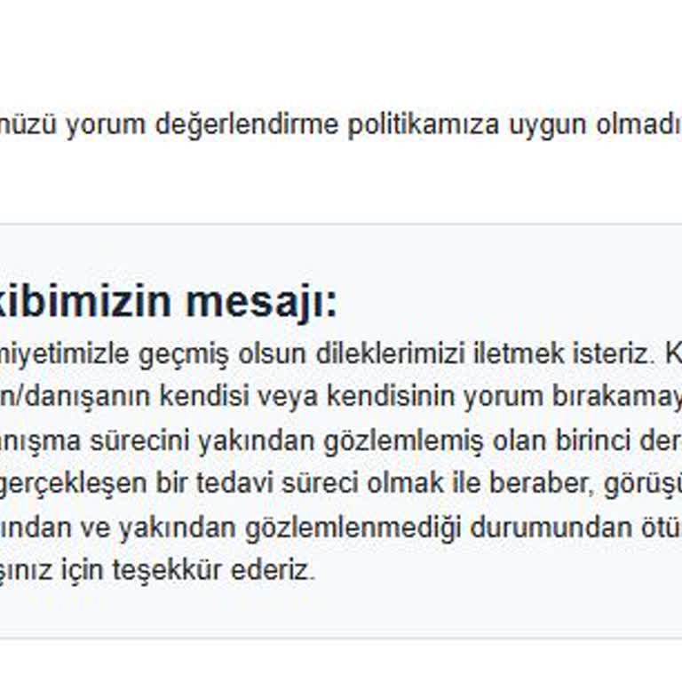 Doktortakvimi Sitesinde Olumsuz Deneyim Paylaşımım Haksız Yere Reddedildi