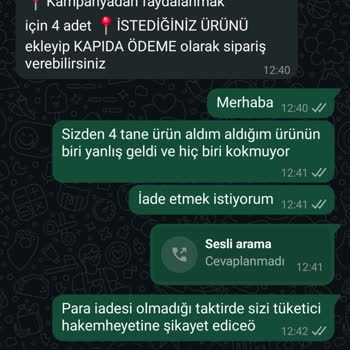 Sipariş Verdiğim Parfümler Kokusuz Çıktı, İade Ve İletişim Sorunu Yaşıyorum