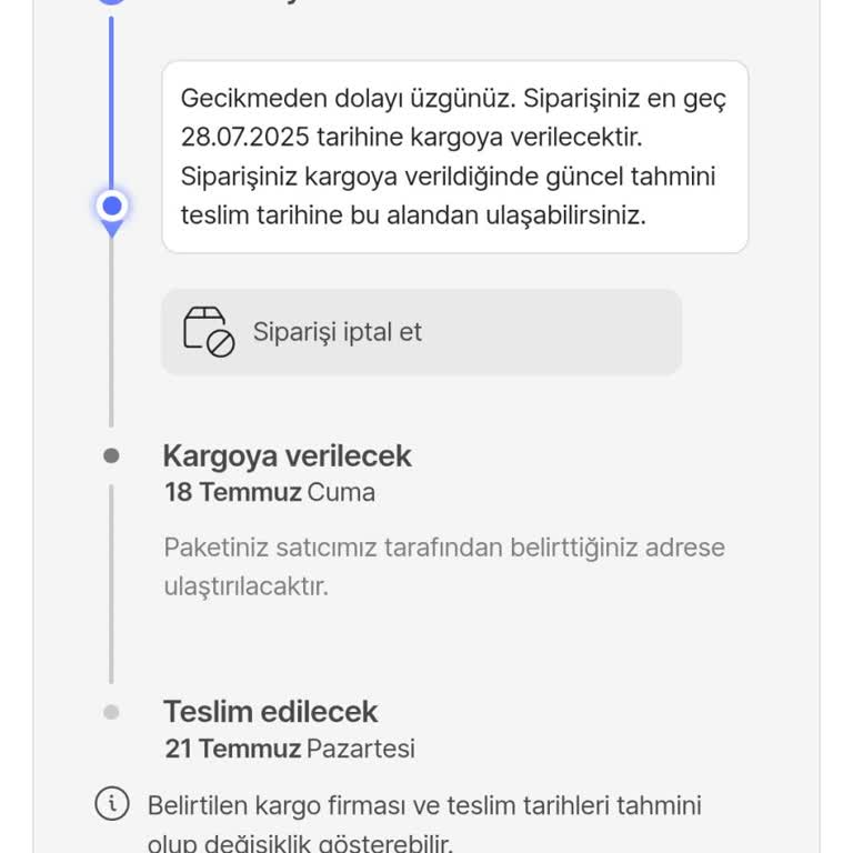 Siparişim Sürekli Erteleniyor, Mağdur Oluyorum