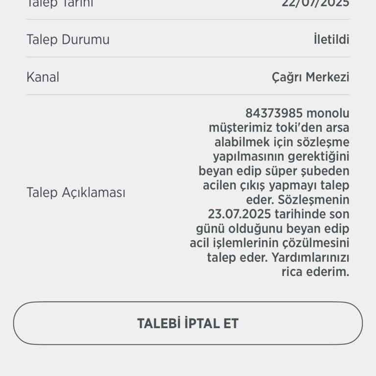 Süper Şube Hesabı Kapanmazsa TOKİ Ön Ödememi Yapamayacağım