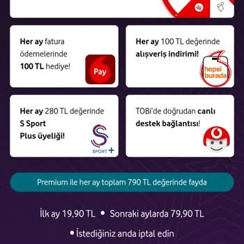 Vodafone Yanımda Premium Hediye Üyeliği Aktif Edilemiyor, Sorun Çözülemiyor