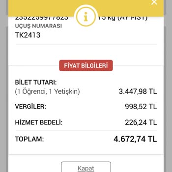 THY Bilet İptalinde Eksik İade Şoku