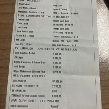 Garenta'da Bilgilendirme Eksikliği ve Hatalı Kilometre Ücreti Nedeniyle Mağduriyet