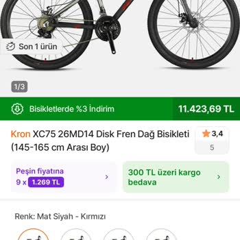 Yanlış Renk Bisiklet Gönderimi Ve Fiyat Farkının İade Edilmemesi