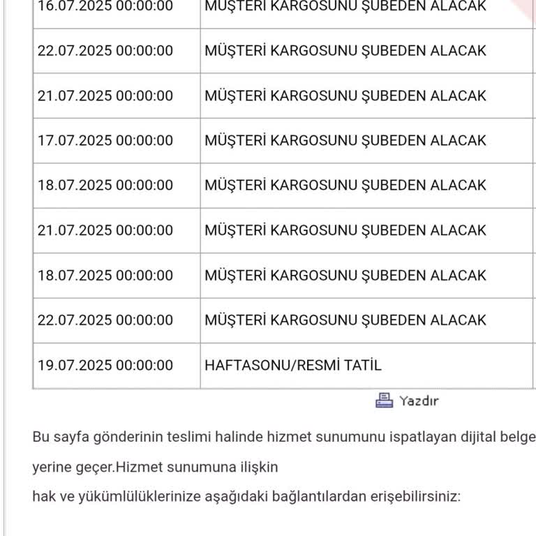 Kargom Teslim Edilmedi, Yanlış Bildirimler Yapılıyor